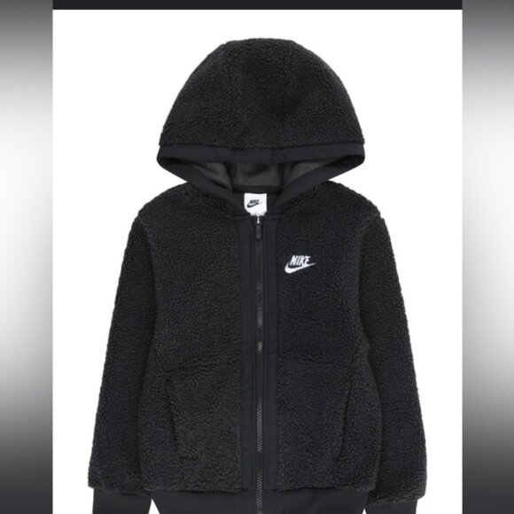 Nike youth fleece zip up winterized sweater size small - Picture 2 of 4